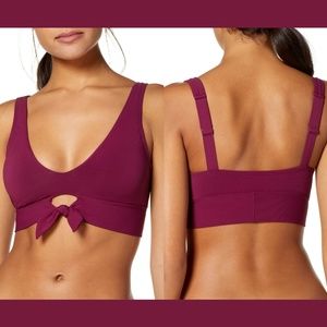 NWT Robin Piccone Ava Knot Front Bikini Top XS